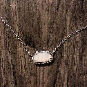 Silver Kendra Scott Necklace With Clear Stone